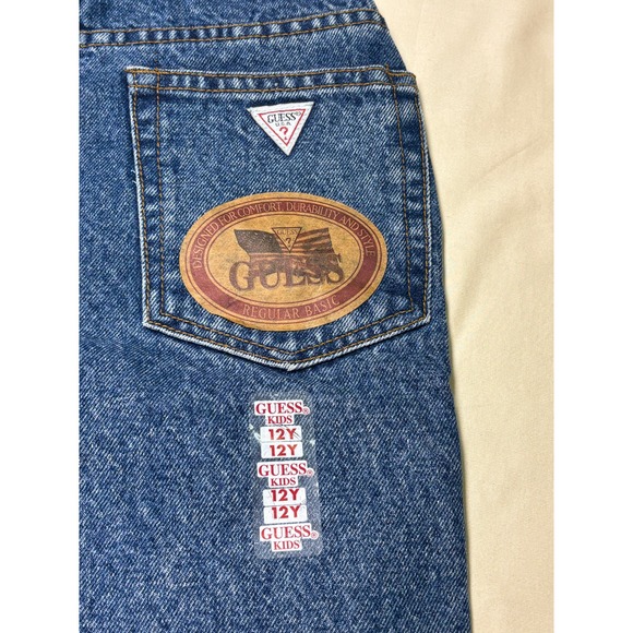 NWOT Vintage 90/80s Guess Jeans 12 Medium Wash Straight Leg Denim USA 24x28 - Picture 9 of 14